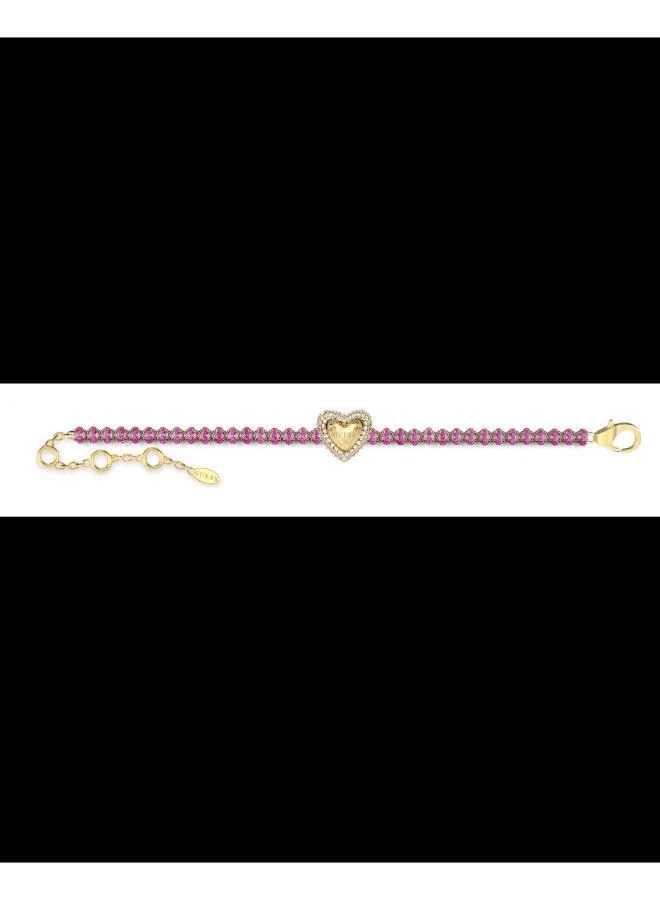 GUESS Pave Heart Tennis Chain Bracelet